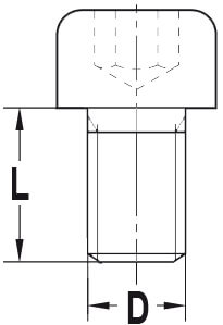 Inbusbout m 6x14 DIN 912, L1=20 mm, SW 5