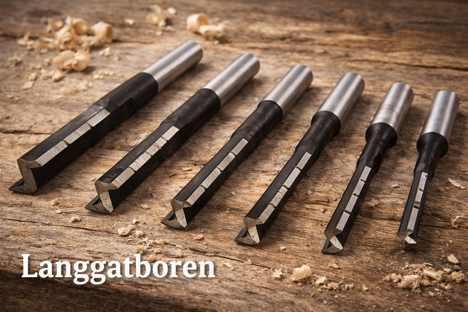 Langgatborenset 6-delig rechts voor houtbewerking