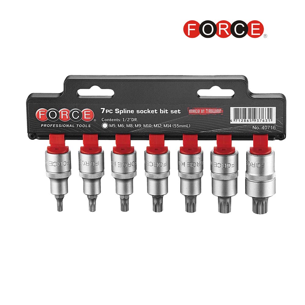 7-delige 1/2'' Veeltand stiftdoppendopset