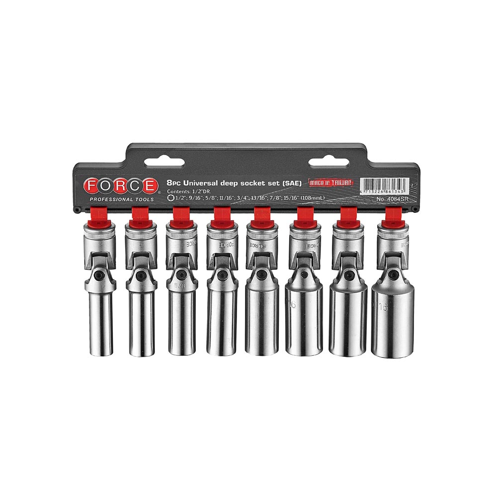 8pc 1/2"DR. Universal deep socket (SAE)