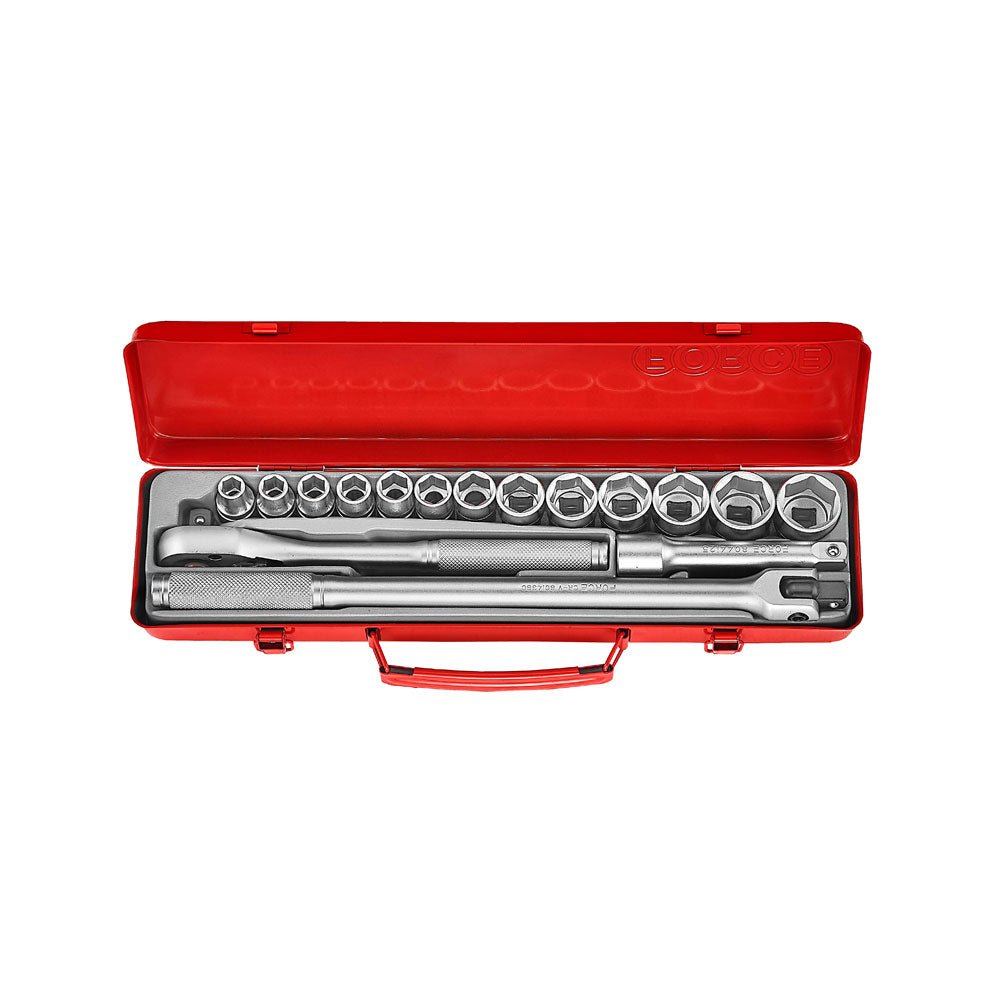16pc 1/2" 12pt. Flank socket set