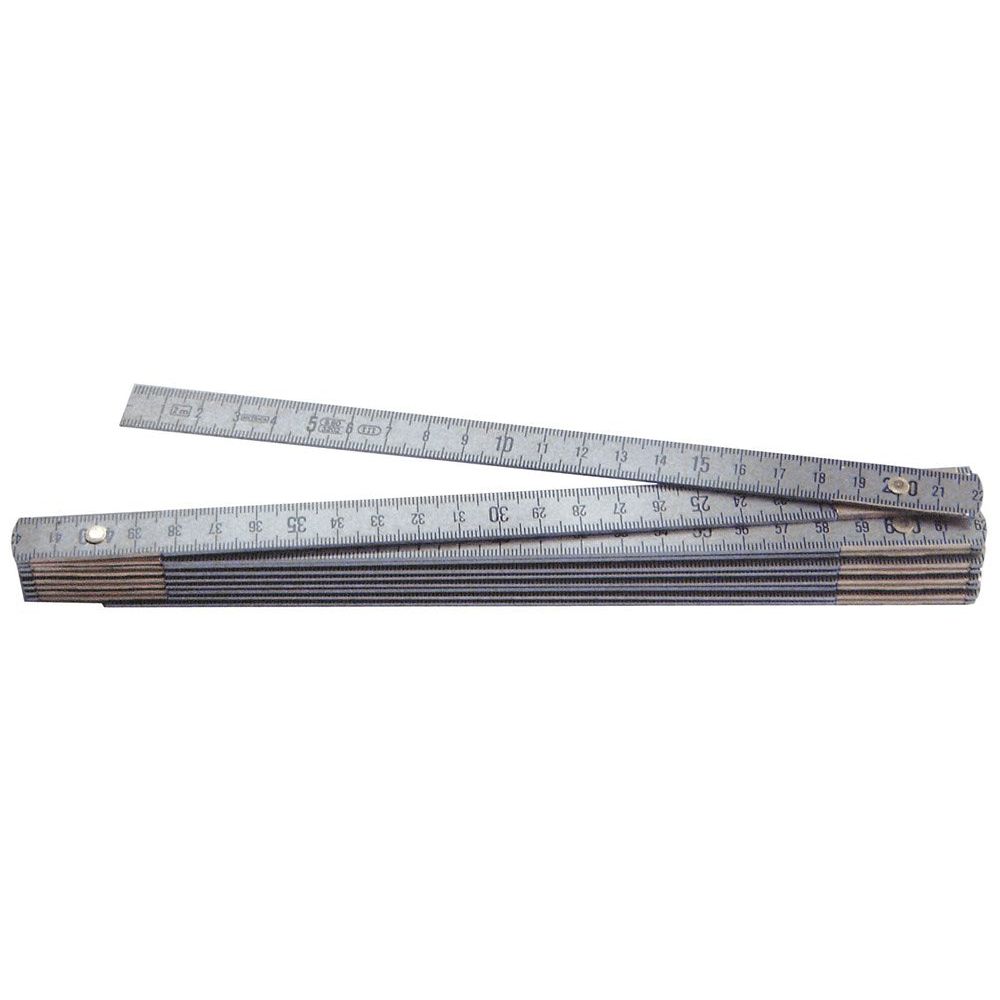Lichtmetalen duimstok 1mtr. 6 delig-1