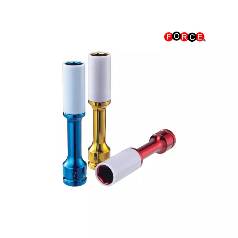 1/2" Krachtdop voor velgen 17mm (blauw gekleurd)