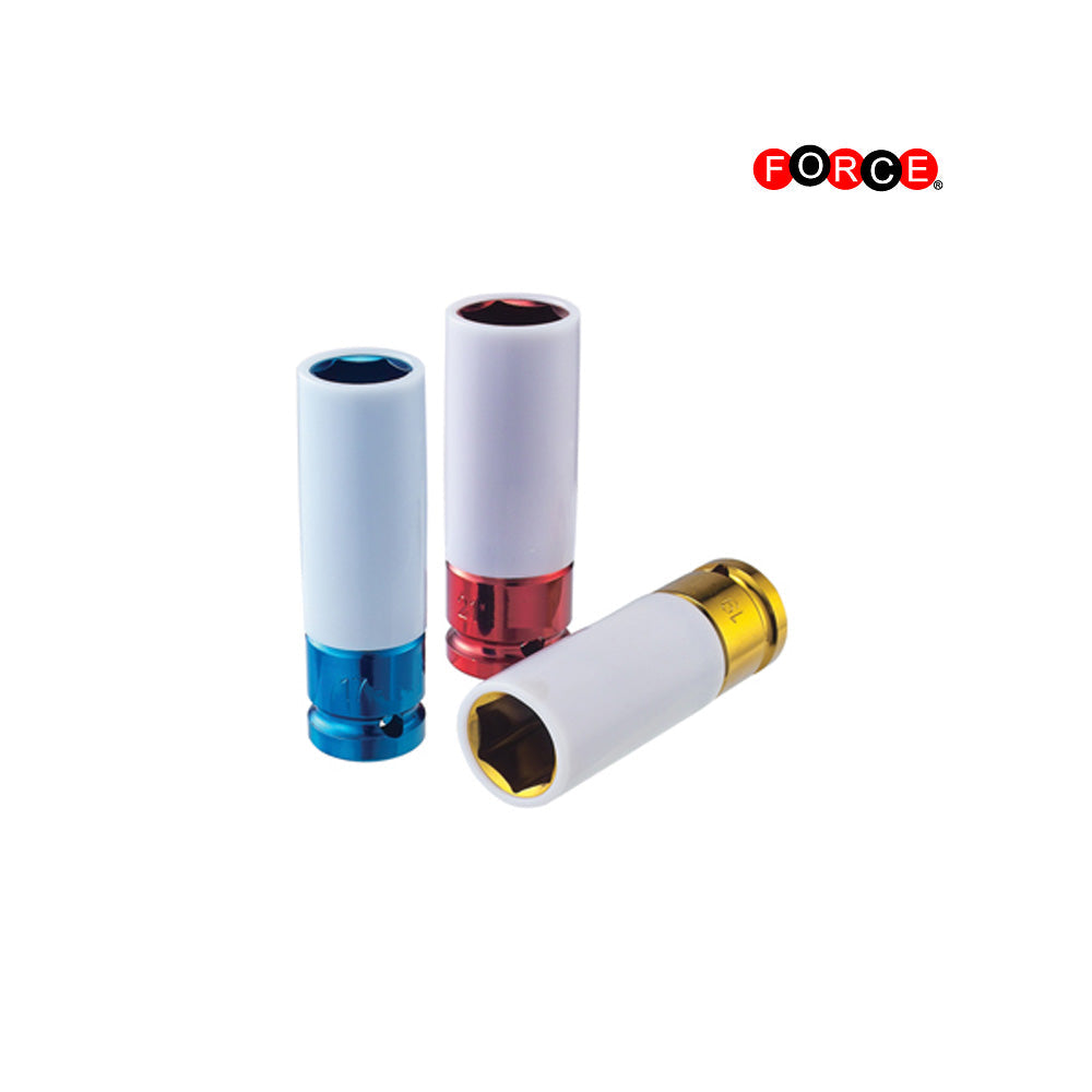 1/2" Krachtdop voor velgen 19mm (geel gekleurd)