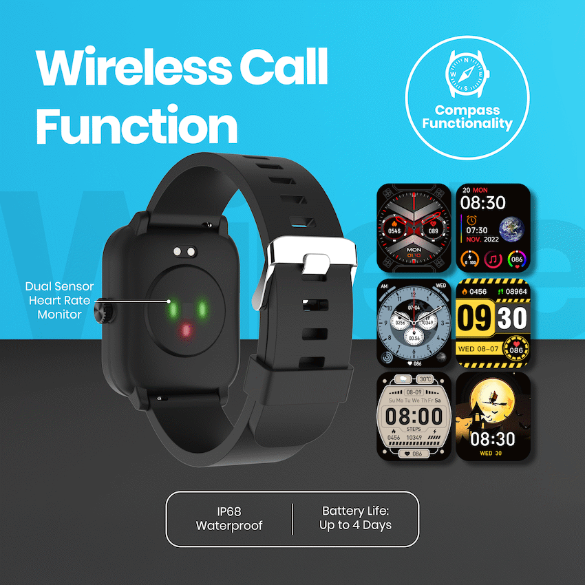Volkano Stamina Smartwatch – Zwart