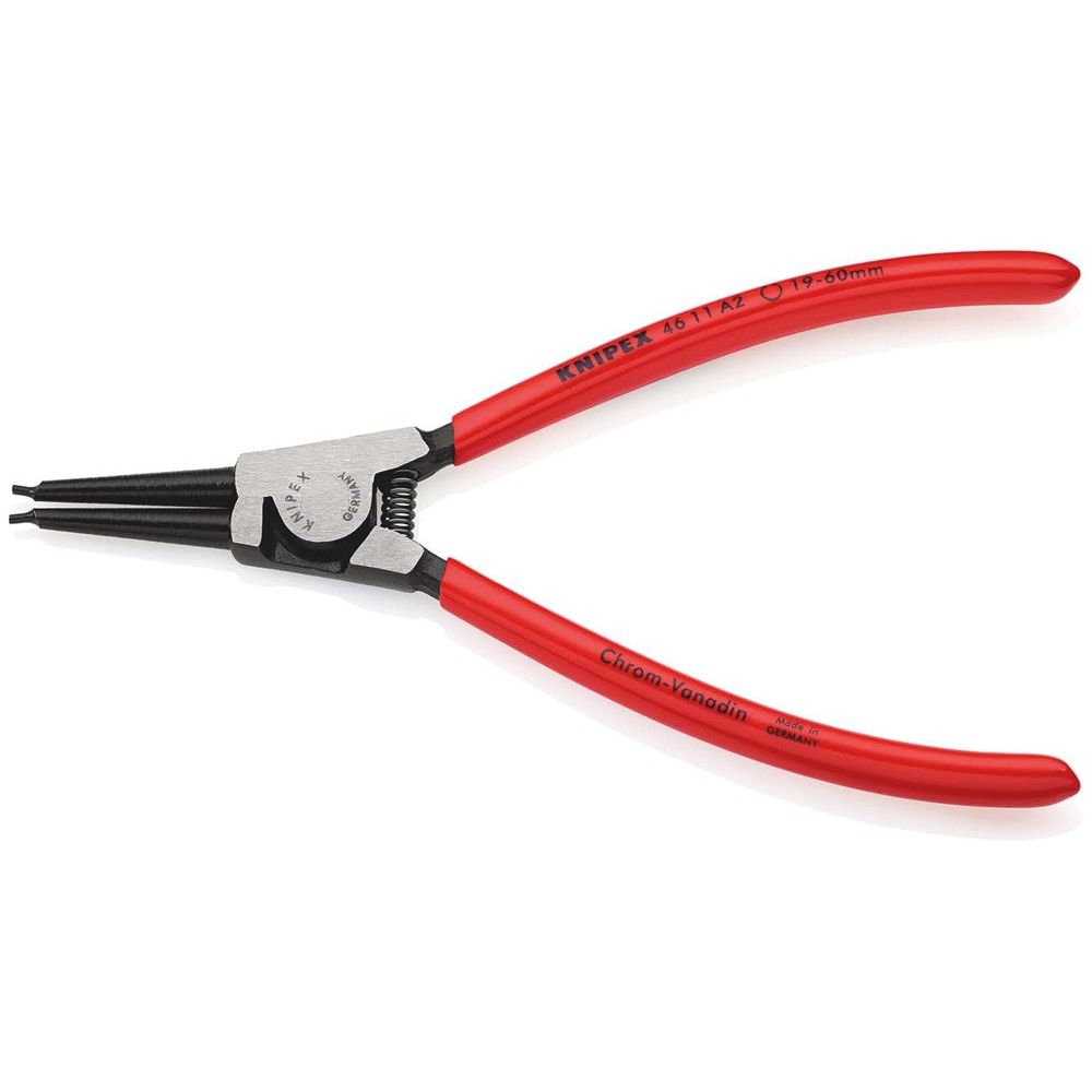 KNIPEX 46 11 A2 Borgveertang voor buitenringen op assen met kunststof bekleed zwart geatramenteerd 1-0