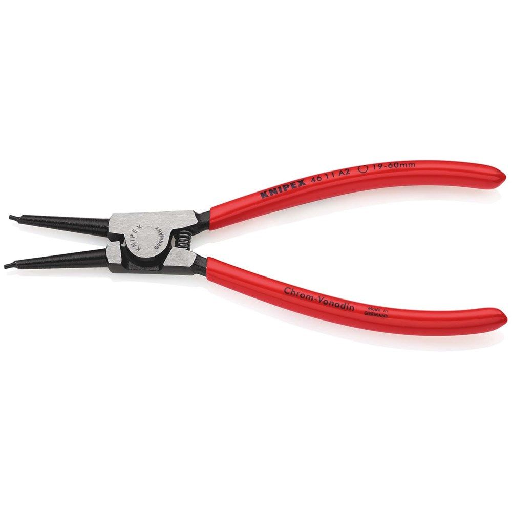 KNIPEX 46 11 A2 Borgveertang voor buitenringen op assen met kunststof bekleed zwart geatramenteerd 1-2