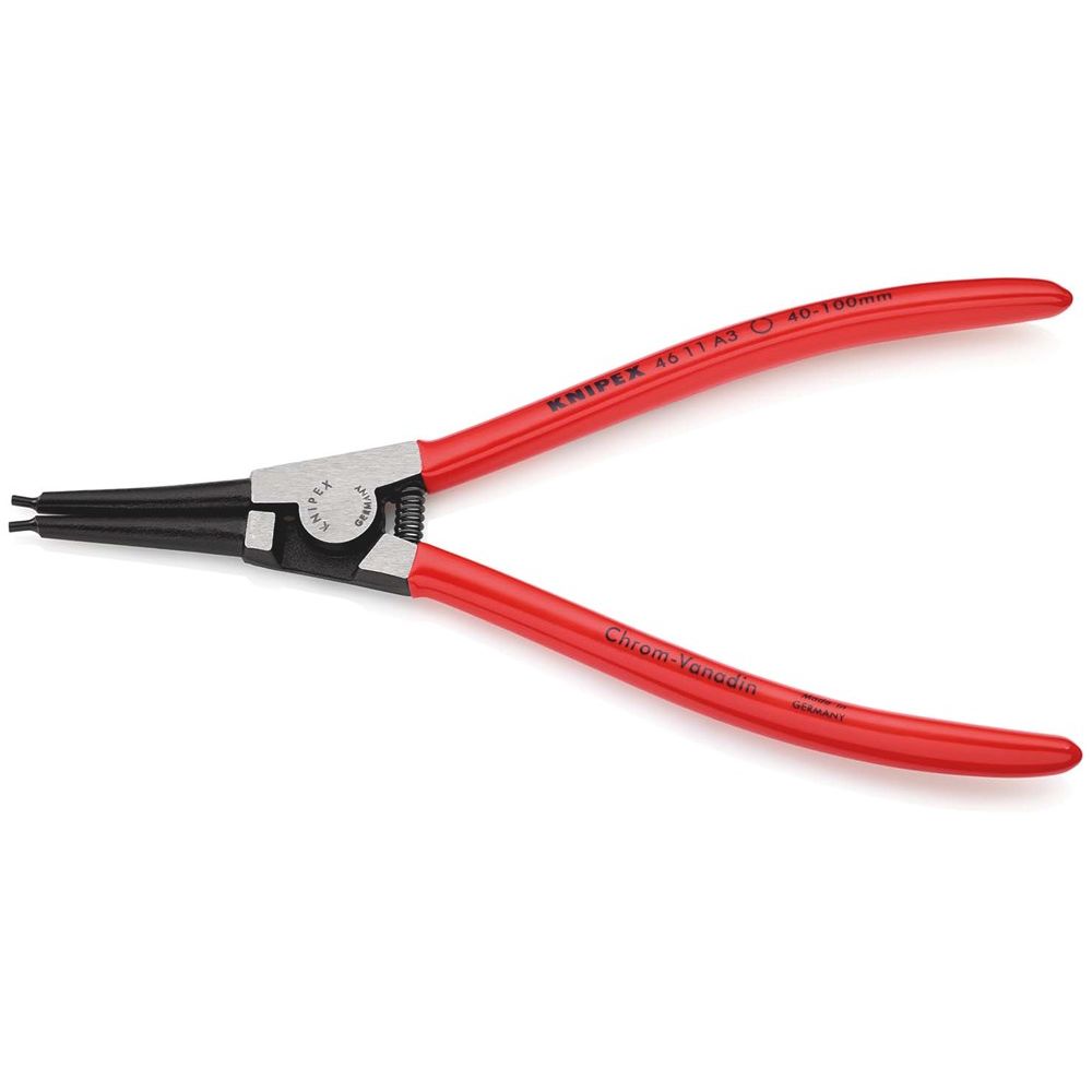 KNIPEX 46 11 A3 Borgveertang voor buitenringen op assen met kunststof bekleed zwart geatramenteerd 2-1