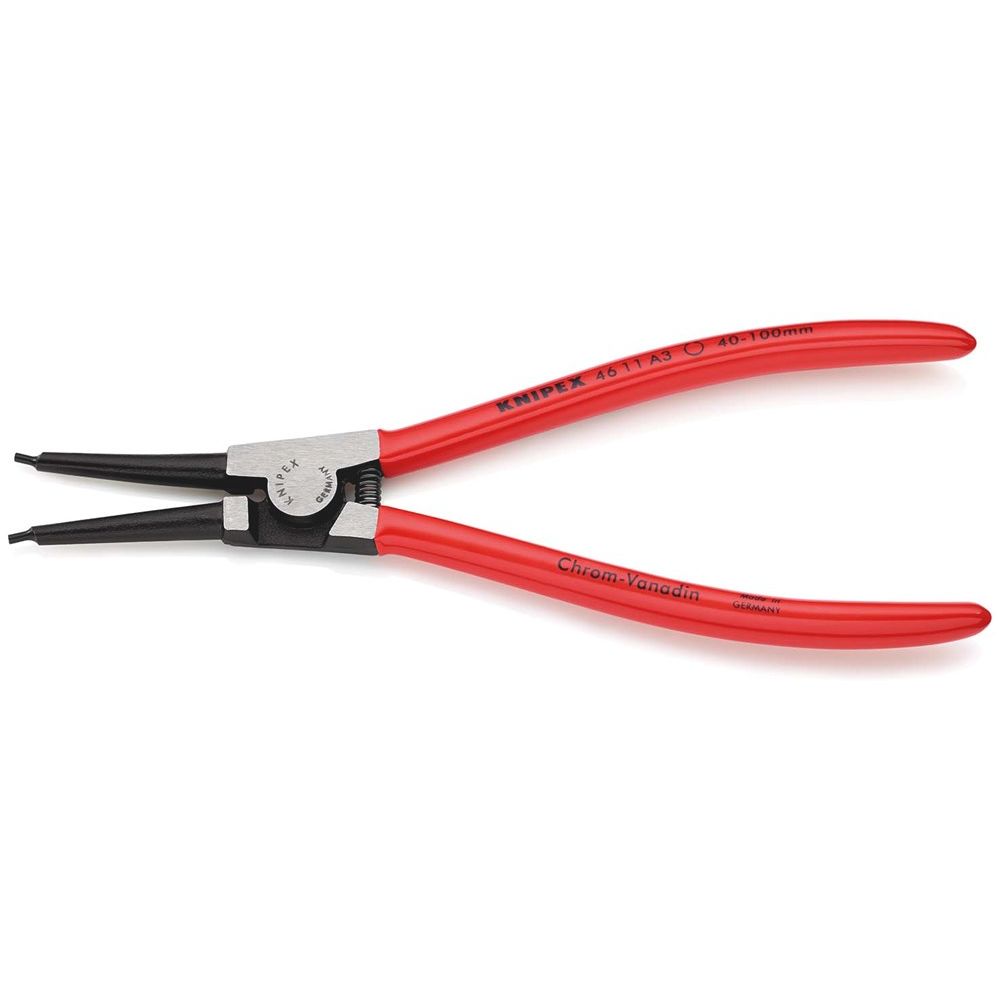KNIPEX 46 11 A3 Borgveertang voor buitenringen op assen met kunststof bekleed zwart geatramenteerd 2-2