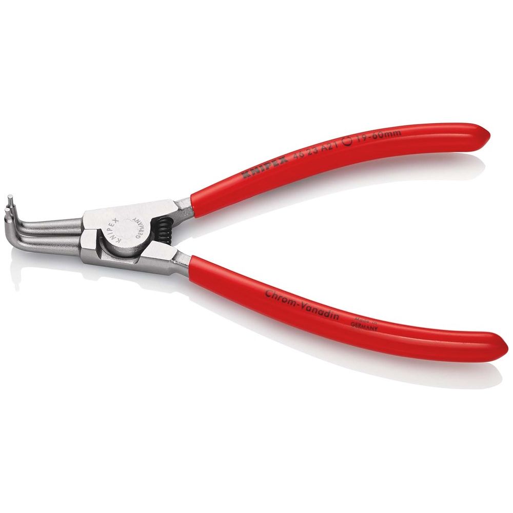 KNIPEX 46 23 A21 Borgveertang voor buitenringen op assen met kunststof bekleed verchroomd 170 mm-0