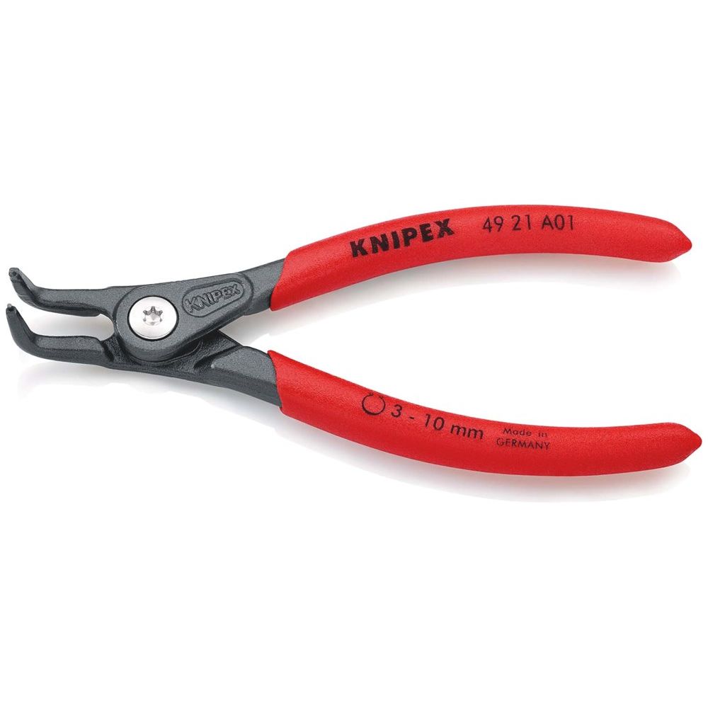 KNIPEX 49 21 A01 Precisie-borgveertang voor buitenringen op assen met anti-slip kunststof bekleed gr-0