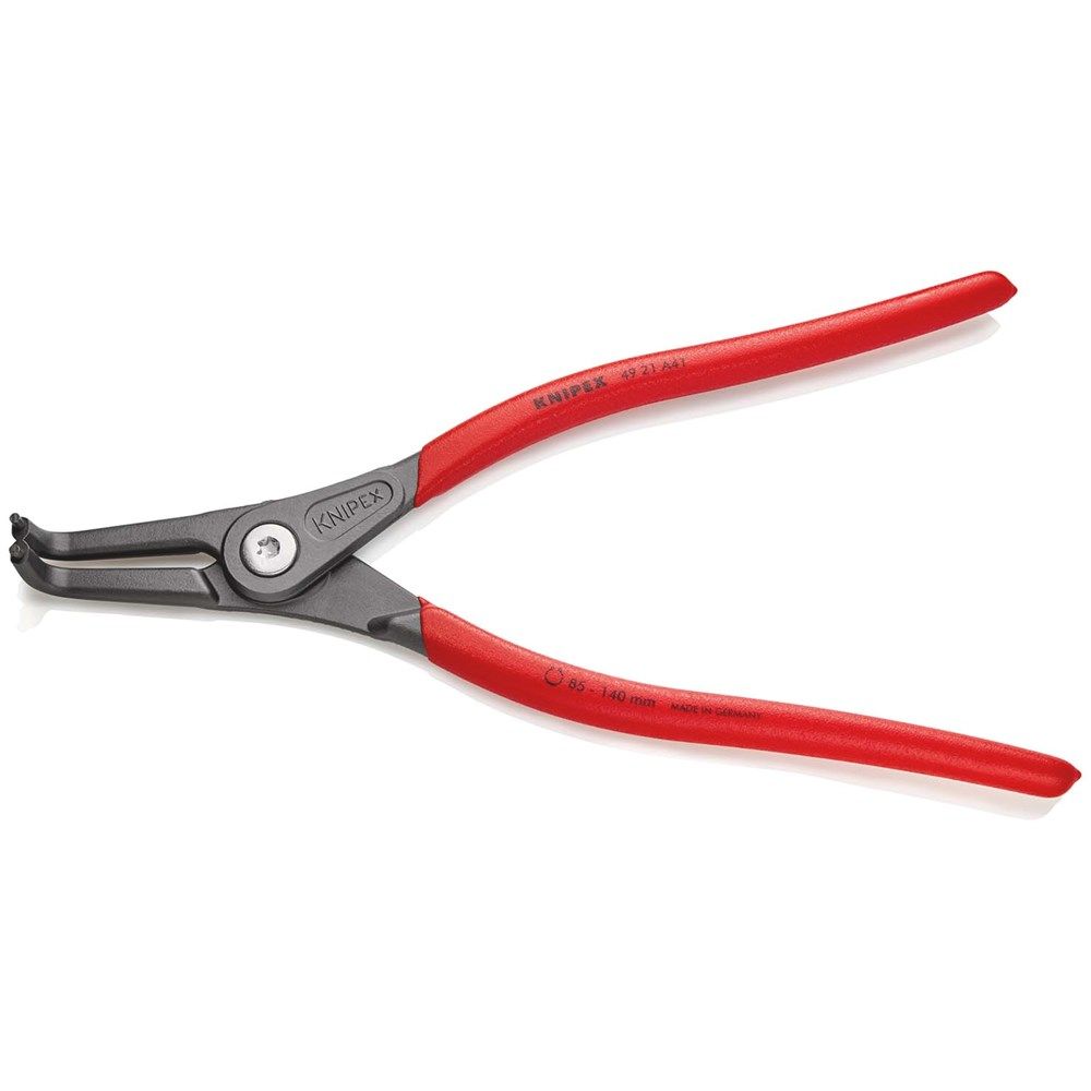 KNIPEX 49 21 A41 Precisie-borgveertang voor buitenringen op assen met anti-slip kunststof bekleed gr-0