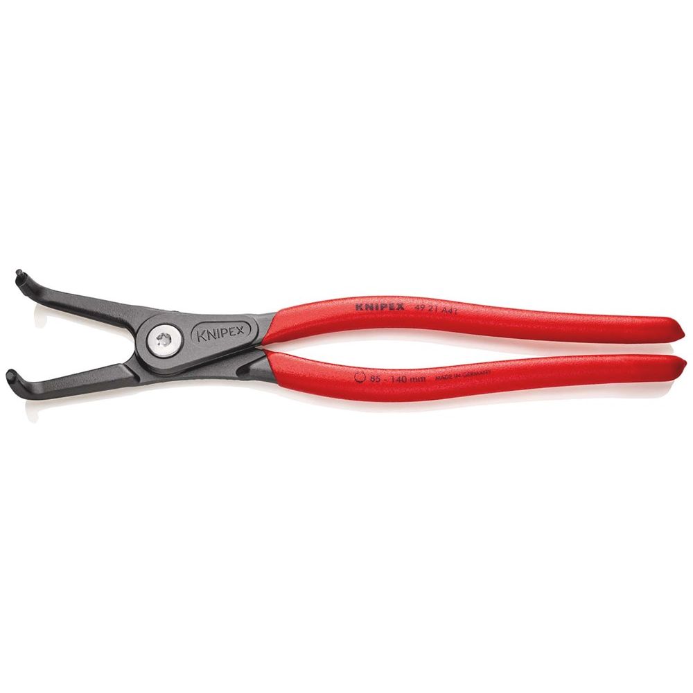KNIPEX 49 21 A41 Precisie-borgveertang voor buitenringen op assen met anti-slip kunststof bekleed gr-2