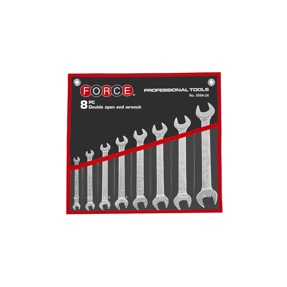 8pc Double open end wrench set