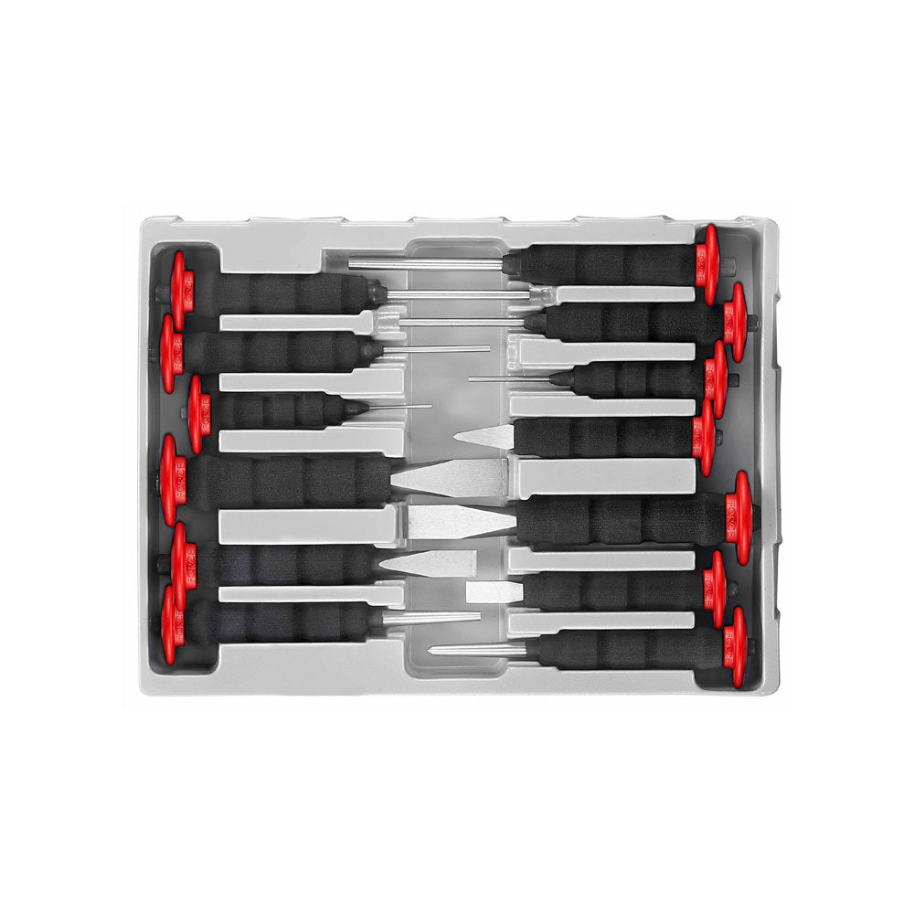 13-delige Quakeproof beitel- en ponsset