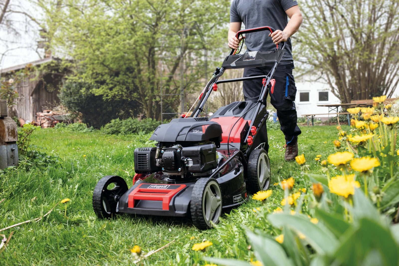 Scheppach Grasmaaier zelfaan. E-Start MS225-53E