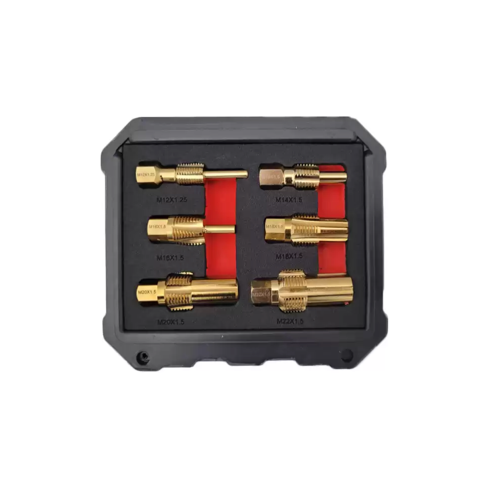 6-delige sensorkraanset M12,14,16,18,20 en 22 X 1,5 Titanium geplateerd