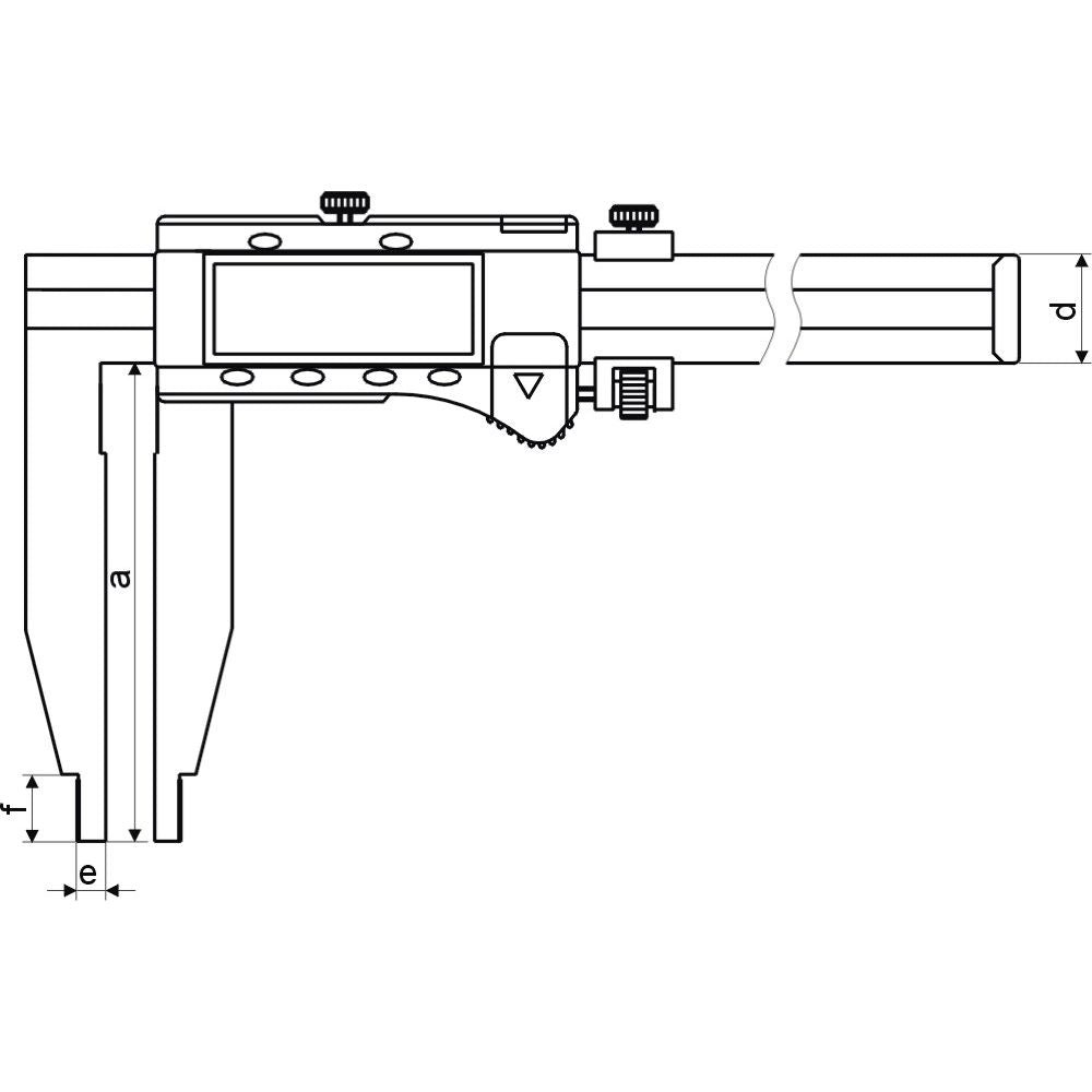 Digitale werkplaats schuifmaat 500x150mm RVS, zonder punten-2