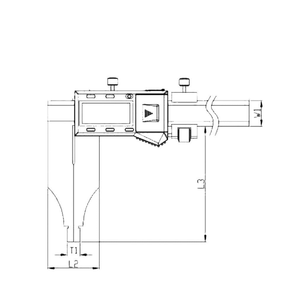Digitale controlle schuifmaat 300x90mm IP65 met RB6-2