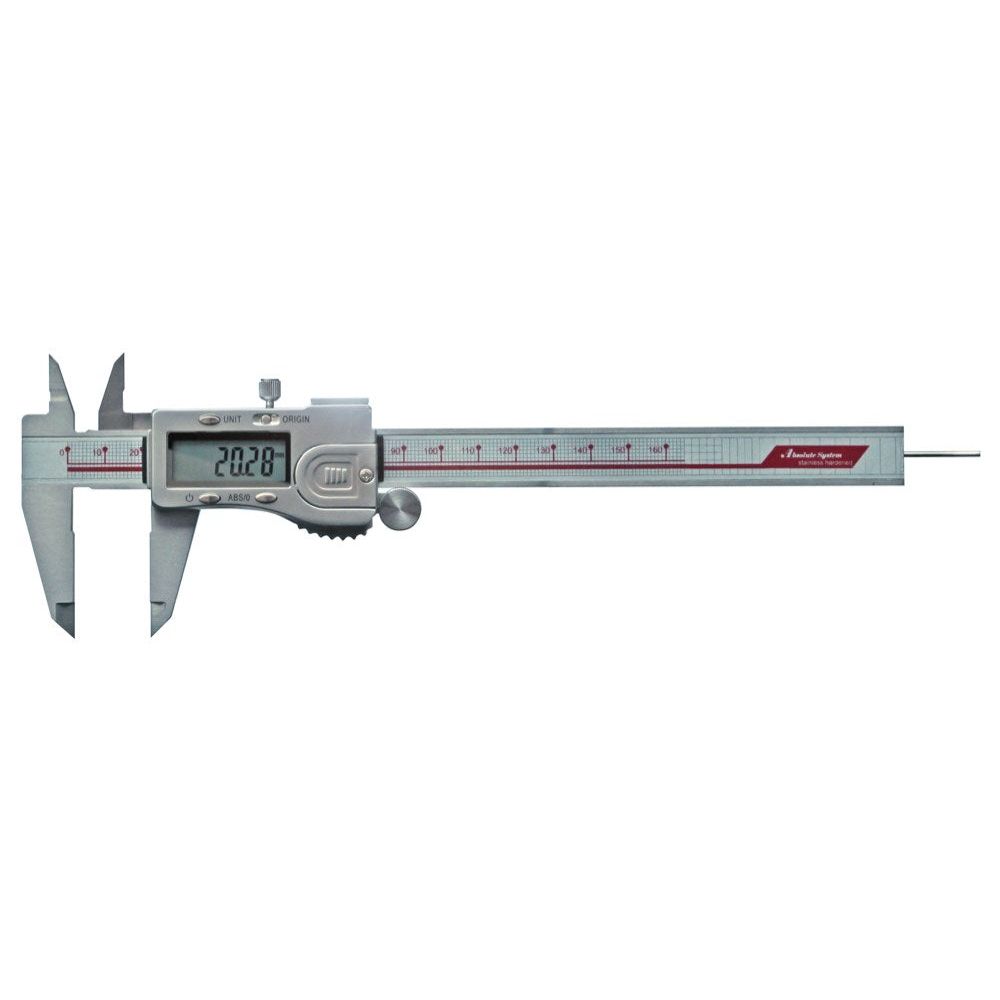 Digitale schuifmaat 150x40mm met ABSO- LUUT systeem, nauwkeurigheid 0,03mm-1