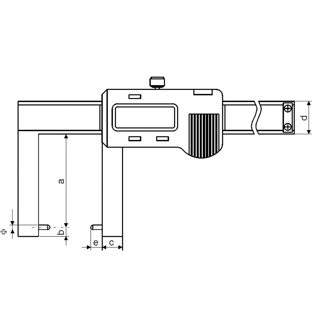 Digitale schuifmaat meetbereik 0-300mm, ronde punten-2