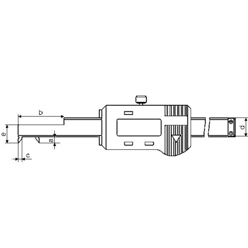 Digitale interne groef schuifmaat 3-140mm, smalle snavel-4