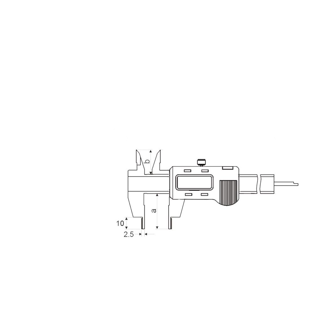 Digitale schuifmaat buiten, 0x150mm, binnen 5-155mm-2