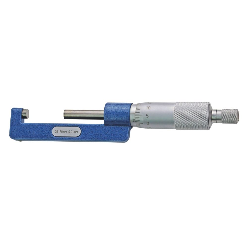 Micrometer 0-10mm met vlakke beugel aflezing 0,01mm-2