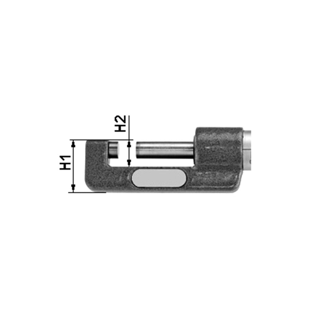 Micrometer 25-50mm met vlakke beugel aflezing 0,01mm-3
