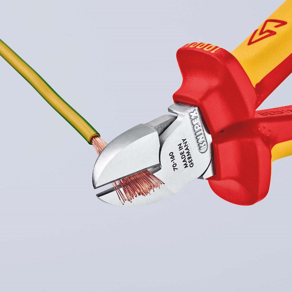KNIPEX 70 06 160 Zijsnijtang geïsoleerd met meer-componentengrepen, VDE-getest verchroomd 160 mm-4
