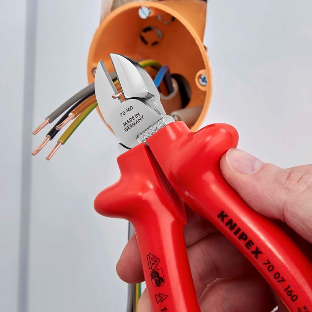 KNIPEX 70 07 160 Zijsnijtang dompelisolatie, VDE-getest verchroomd 160 mm-3