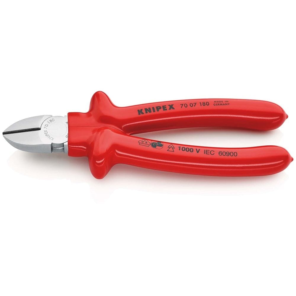 KNIPEX 70 07 180 Zijsnijtang dompelisolatie, VDE-getest verchroomd 180 mm-0