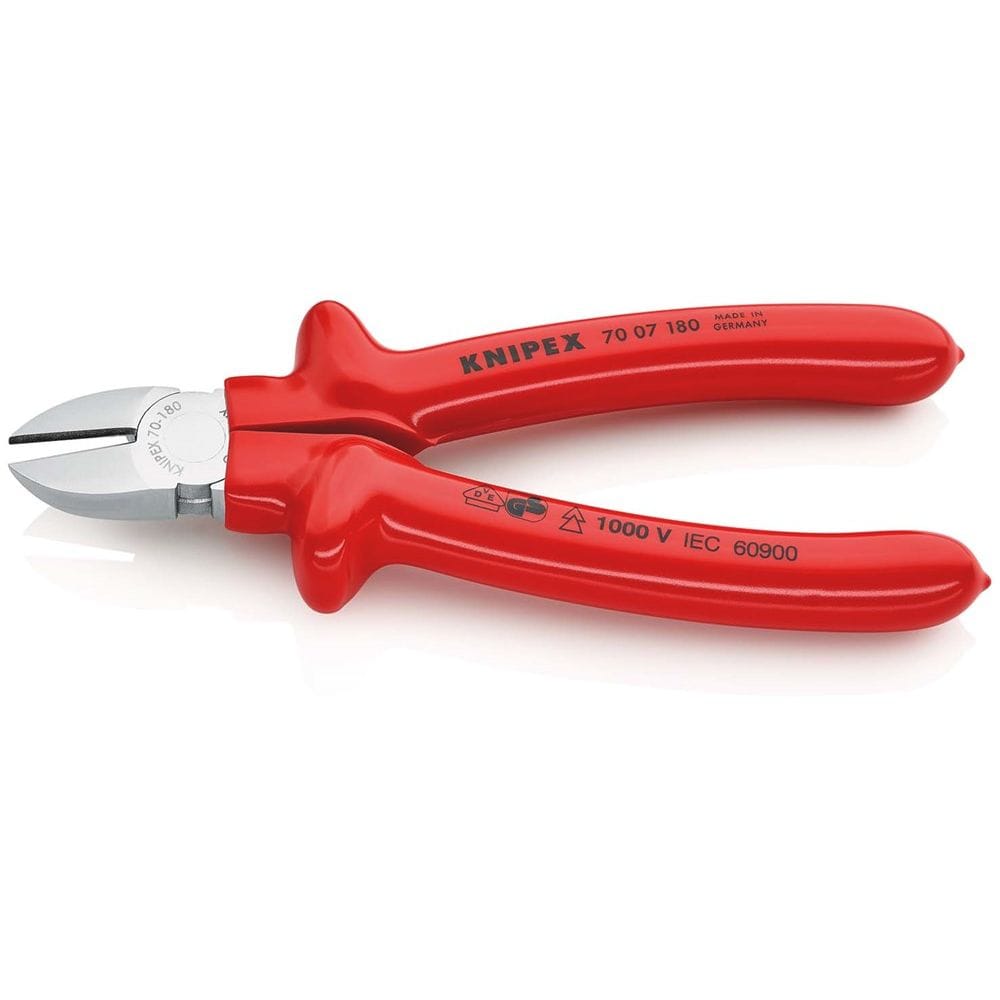 KNIPEX 70 07 180 Zijsnijtang dompelisolatie, VDE-getest verchroomd 180 mm-2