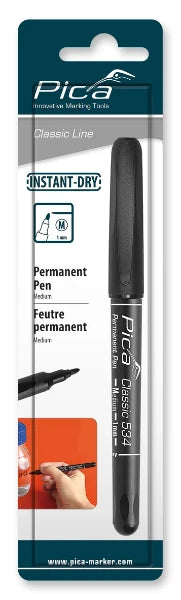 Pica Classic 534/46 Permanent Pen Medium 1.0 mm zwart (blister)
