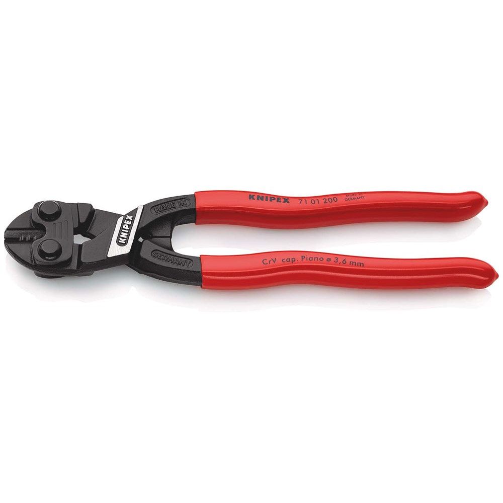 KNIPEX 71 01 200 CoBolt® Compacte boutensnijtang met kunststof bekleed zwart geatramenteerd 200 mm-0