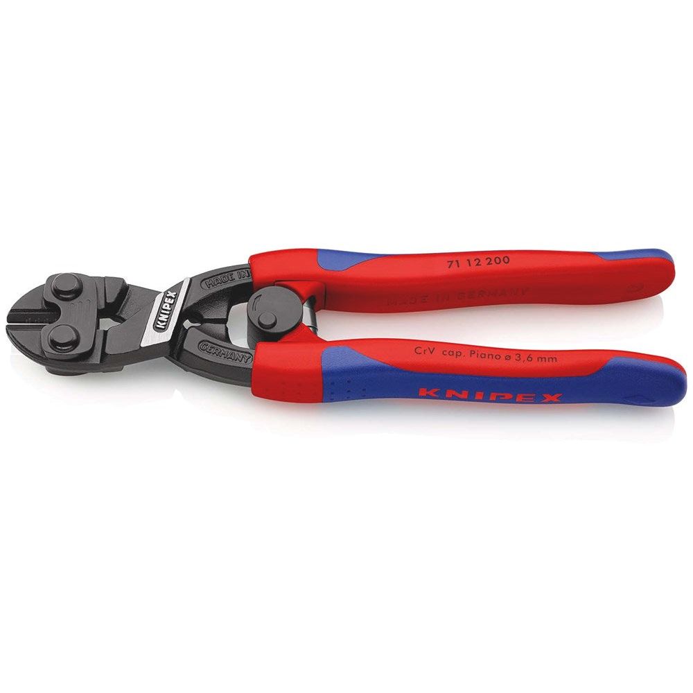 KNIPEX 71 12 200 CoBolt® Compacte boutensnijtang met slanke meer-componentengrepen zwart geatramente-0