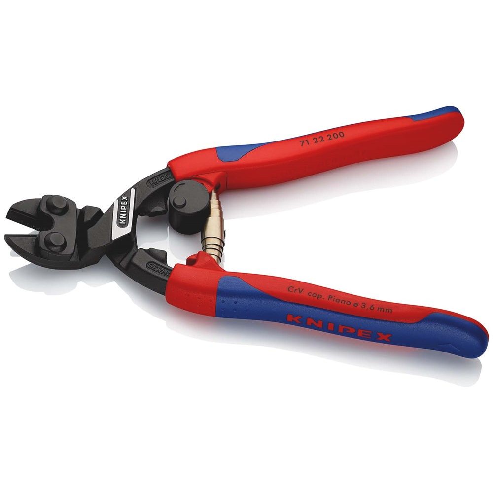 KNIPEX 71 22 200 CoBolt® Compacte boutensnijtang met slanke meer-componentengrepen zwart geatramente-2