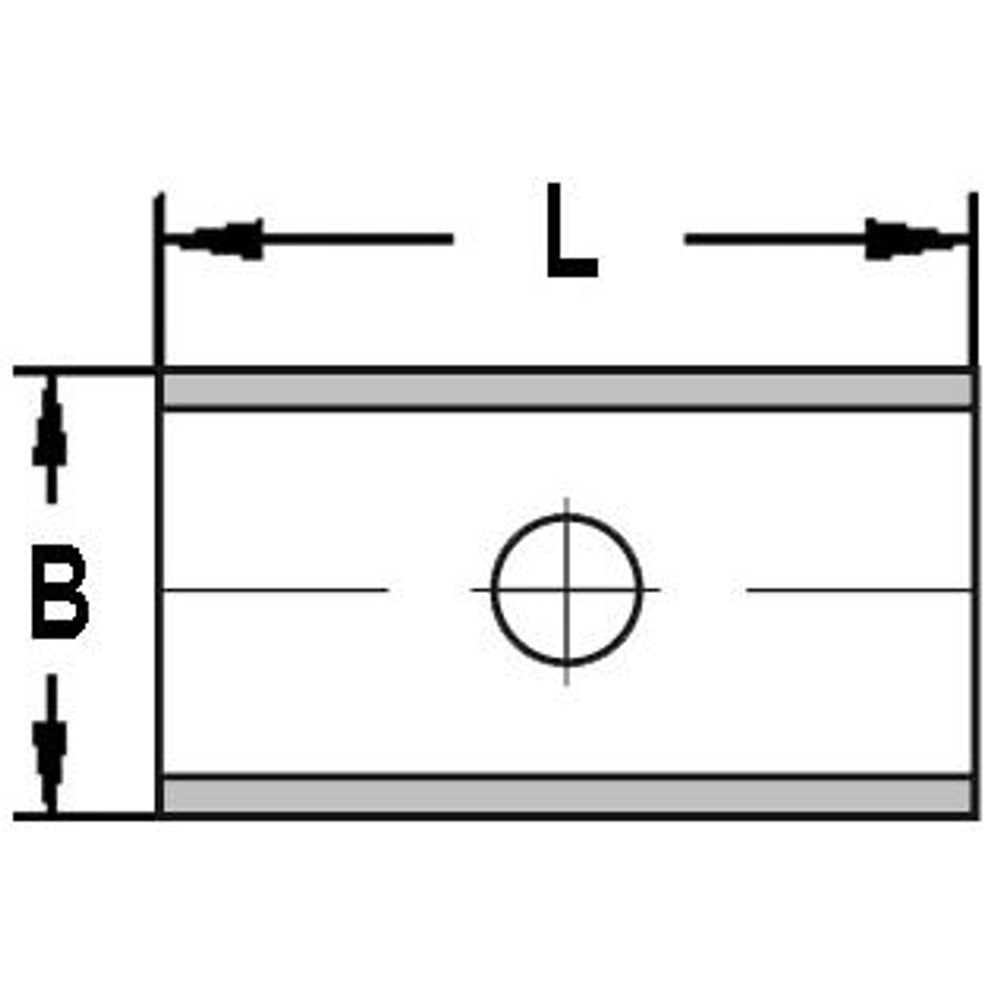 Keermes 9,0 x 12,0 x 1,5 mm (1-gats), tweezijdig geslepen, HW