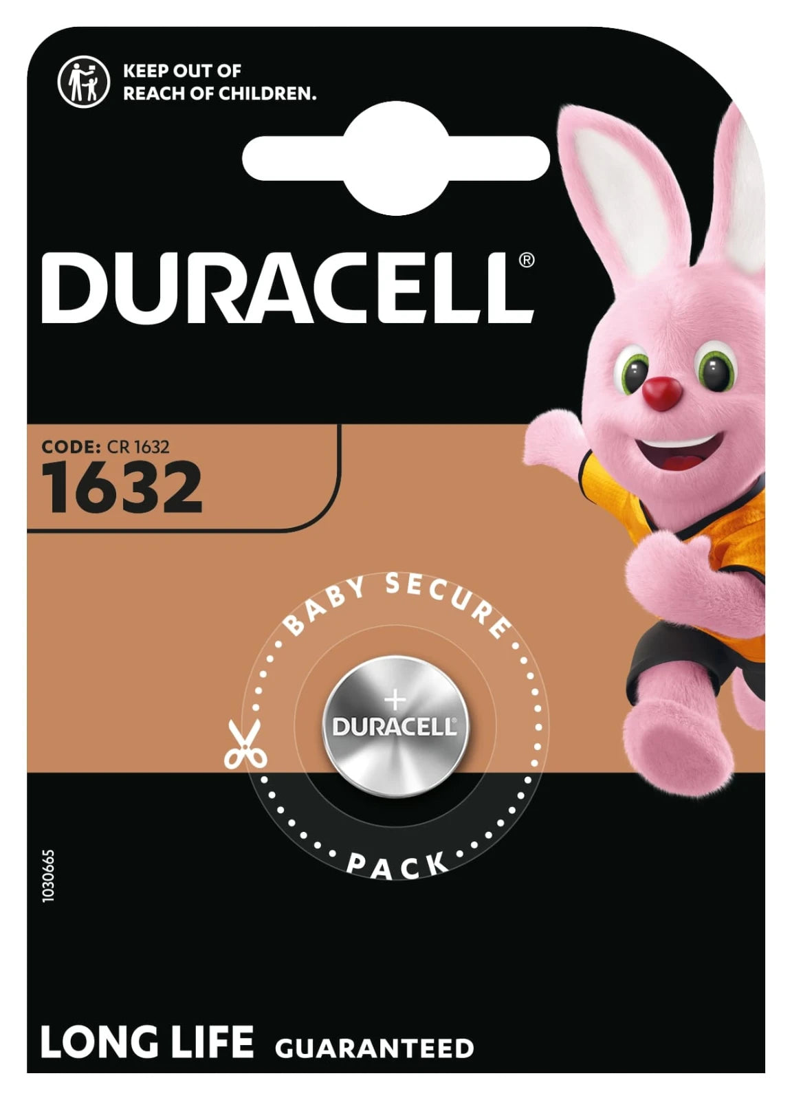 Duracell Knoopcelbatterij 1632 1st.