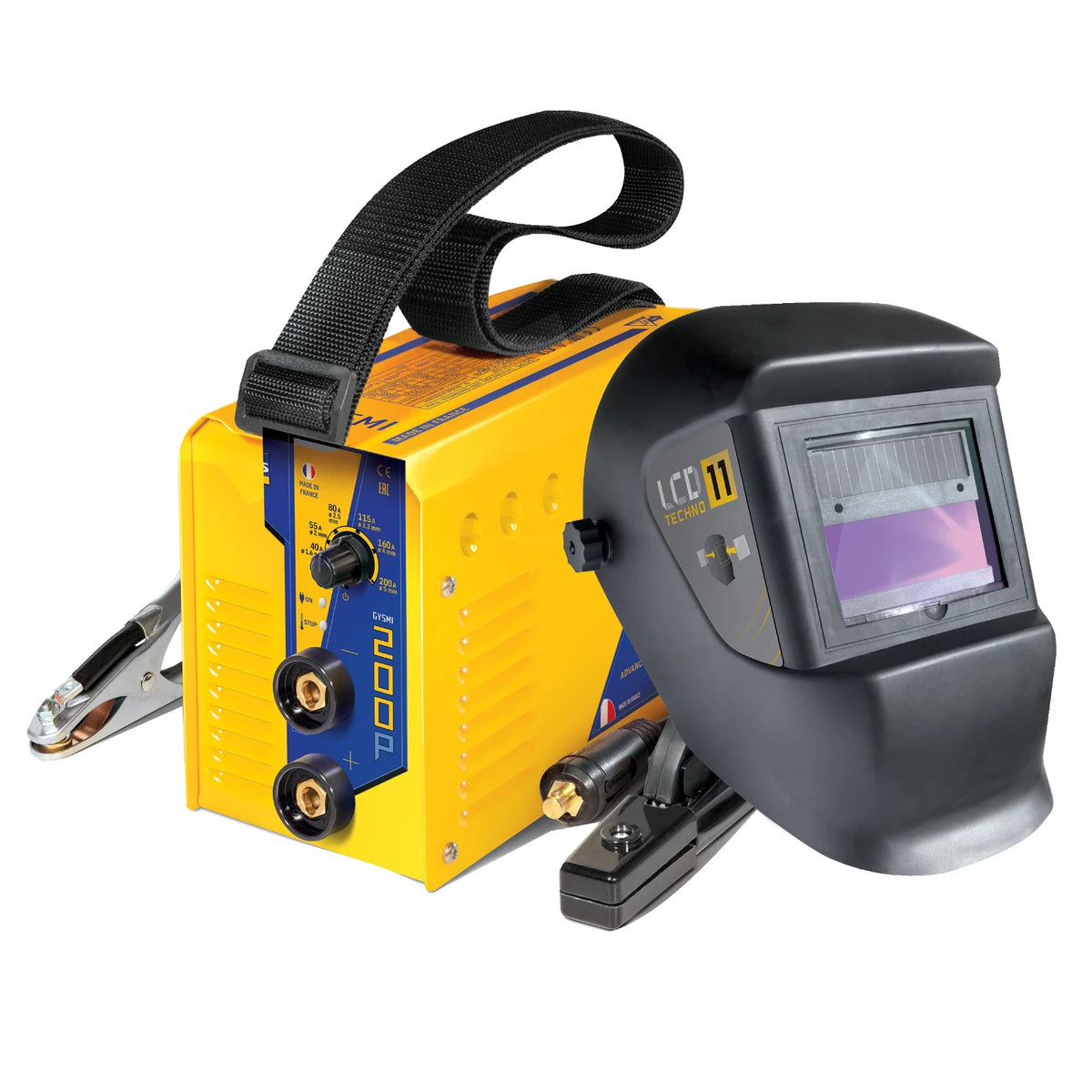 GYS Elektrode lasset Gysmi 200P met LCD Techno 11 helm