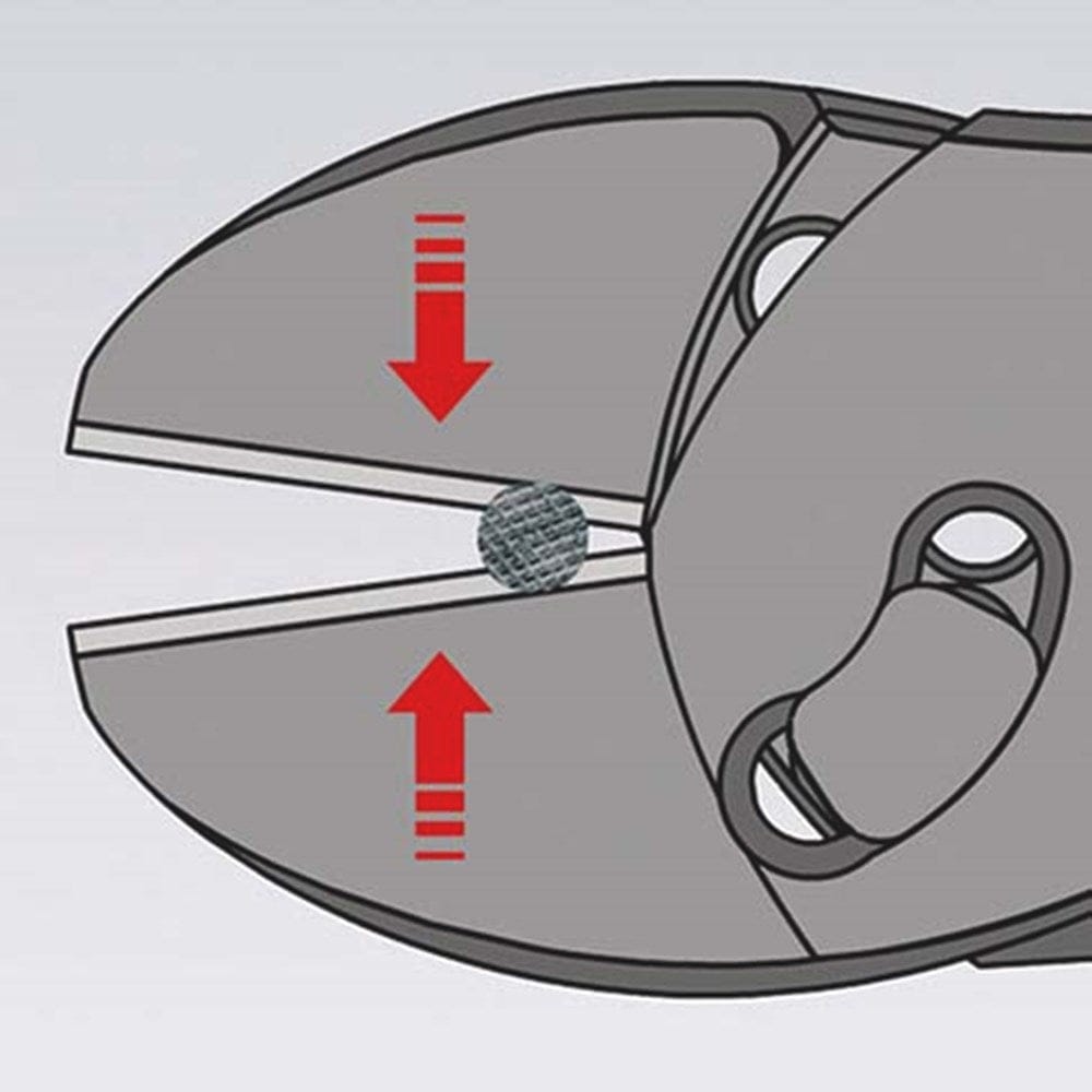 KNIPEX 73 72 180 TwinForce® Hoogwaardige zijsnijtangen met meer-componentengrepen zwart geatramentee-8