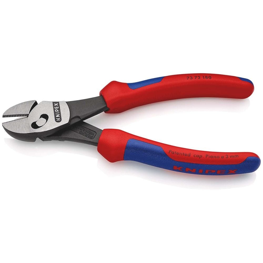 KNIPEX 73 72 180 TwinForce® Hoogwaardige zijsnijtangen met meer-componentengrepen zwart geatramentee-2