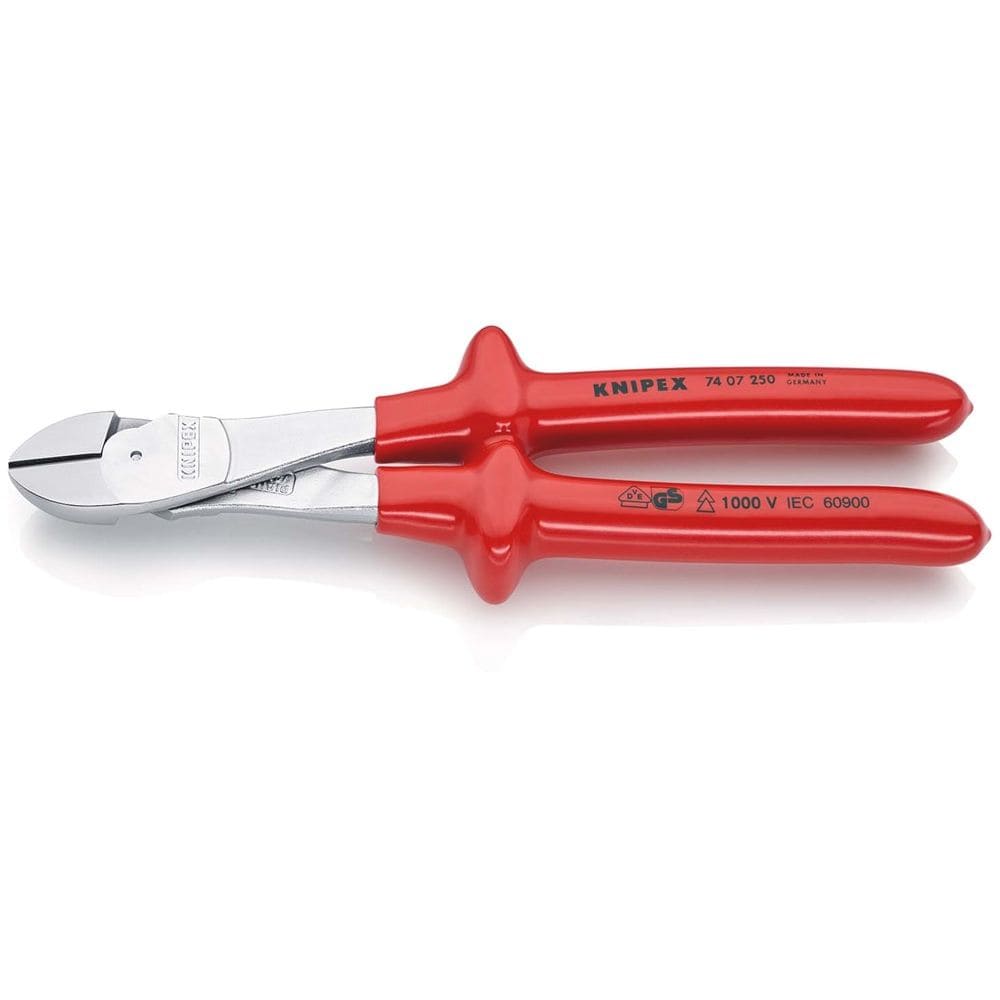 KNIPEX 74 07 250 Kracht-zijsnijtang dompelisolatie, VDE-getest verchroomd 250 mm-0