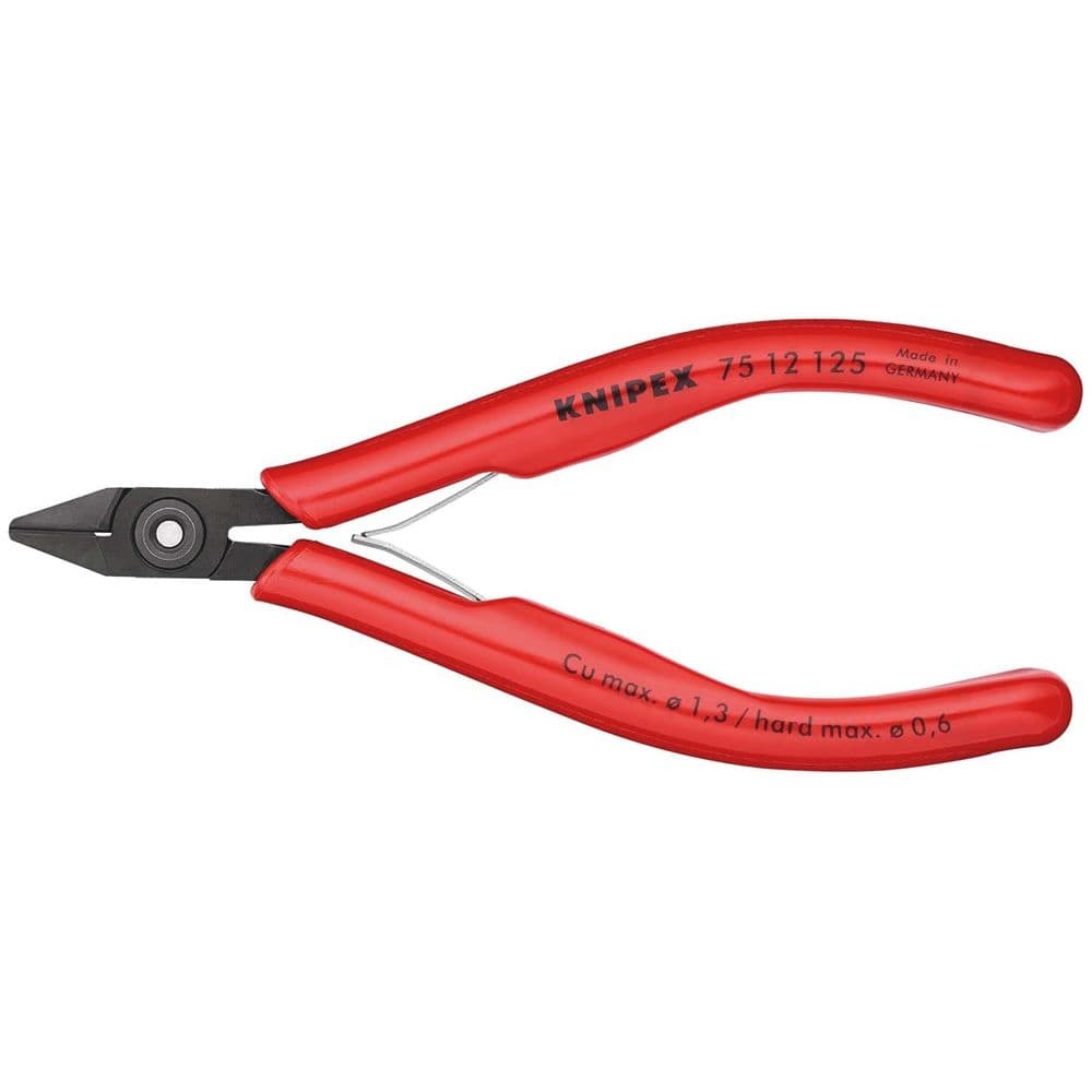 KNIPEX 75 12 125 Elektronica-zijsnijtang met kunststof bekleed gebruineerd 125 mm-0