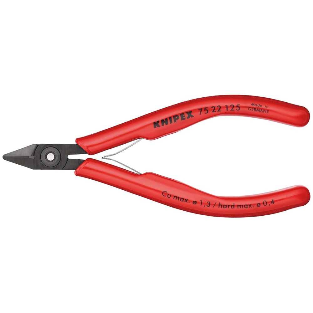 KNIPEX 75 22 125 Elektronica-zijsnijtang met kunststof bekleed gebruineerd 125 mm-0