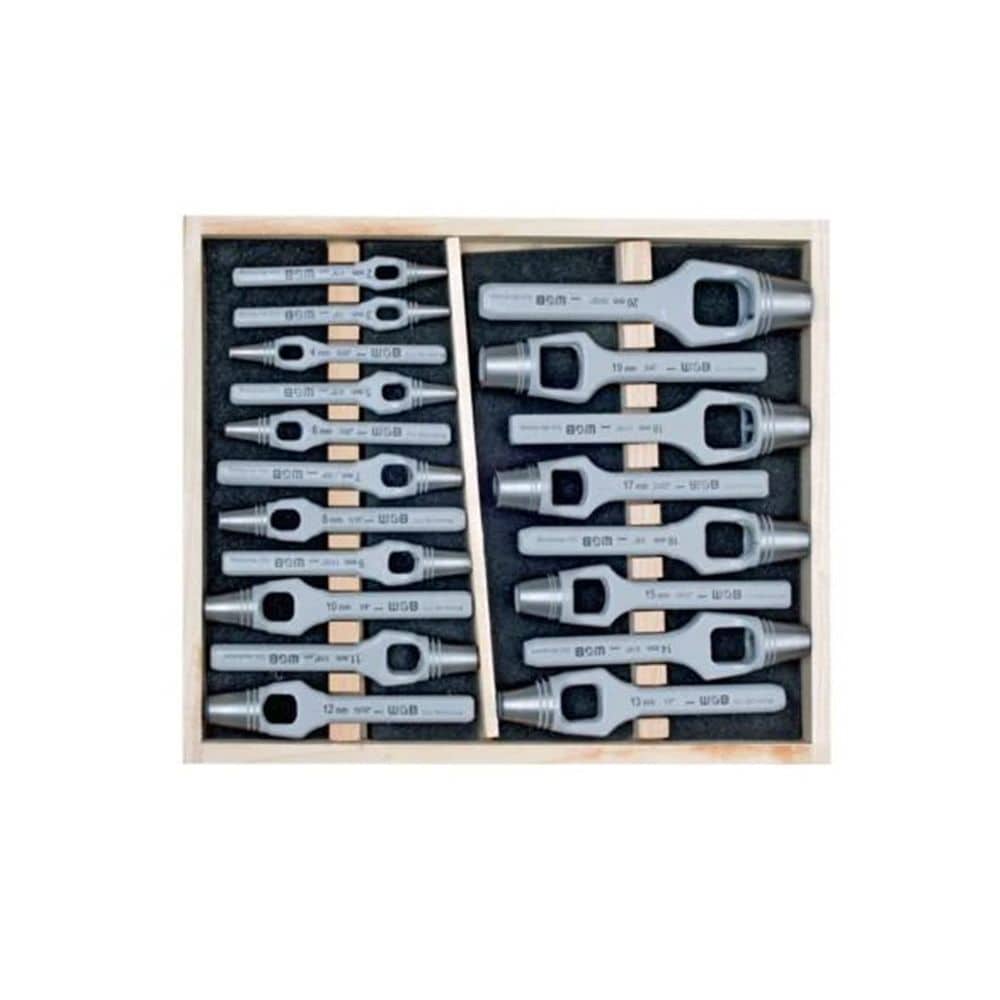 Gatenpons set, DIN 7200 A, 19-dlg-0