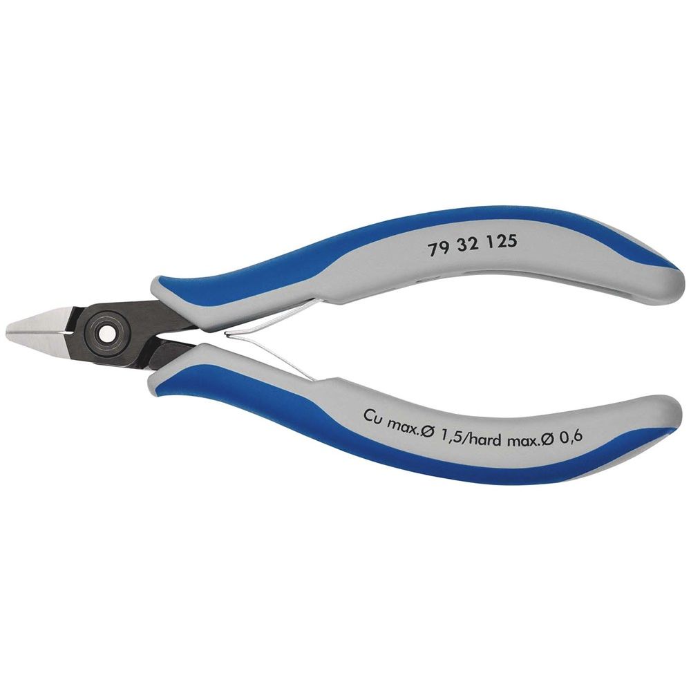 KNIPEX 79 32 125 Precisie elektronica-zijsnijtang met meer-componentengrepen gebruineerd 125 mm-1