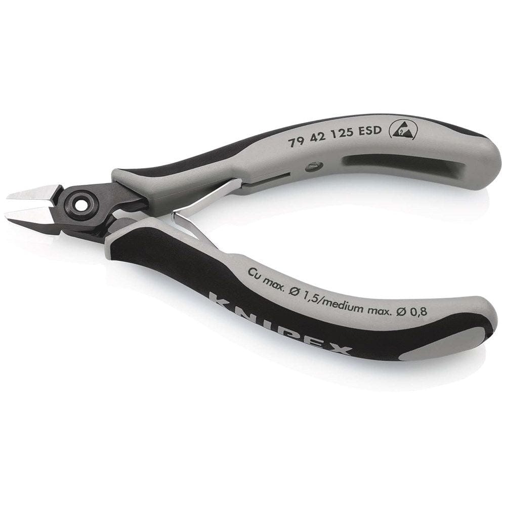 KNIPEX 79 42 125 ESD Precisie elektronica-zijsnijtang ESD met meer-componentengrepen gebruineerd 125-2