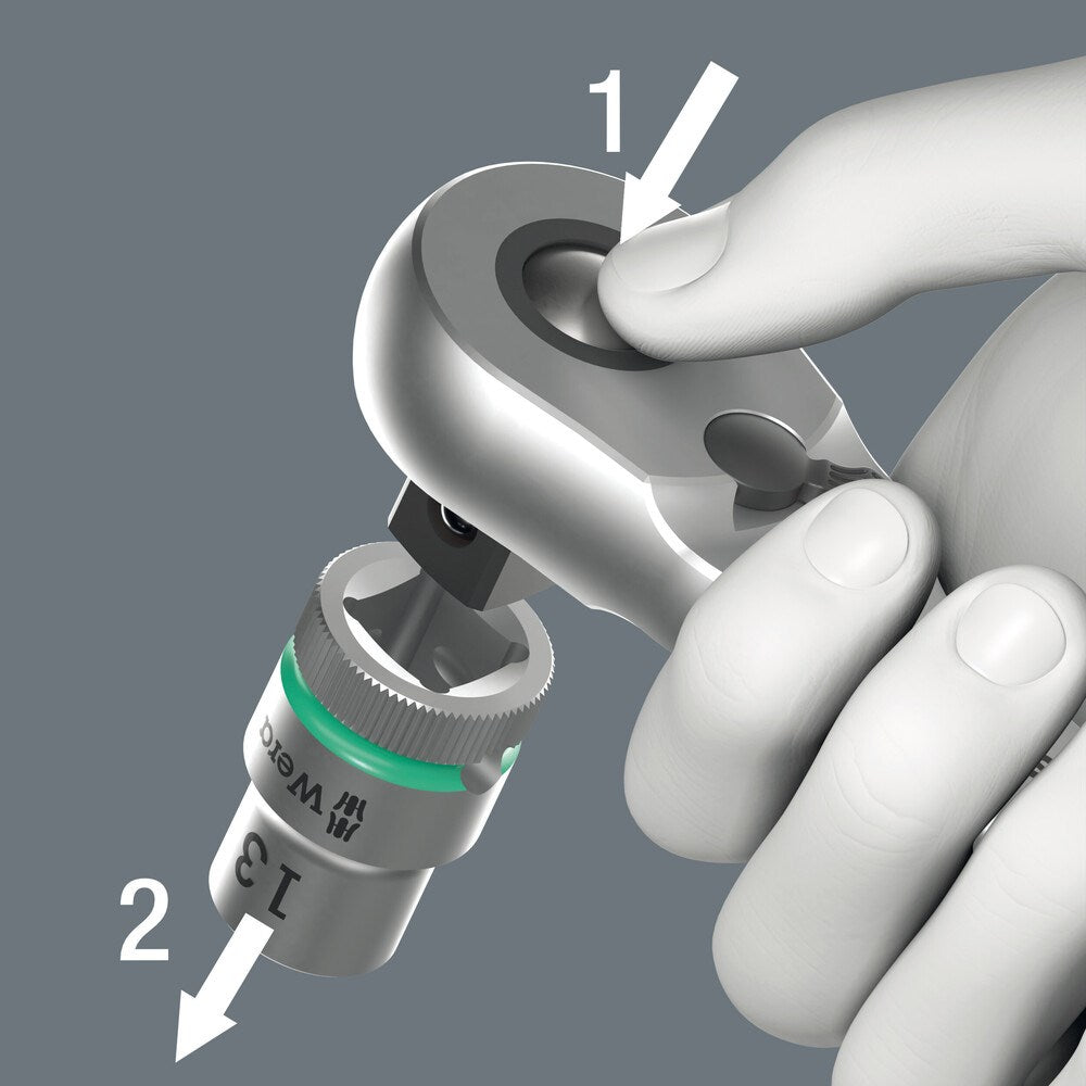 8100 SA 7 ZYKLOP METAL-RATELSET DOORSTEEKVIERKANT, 1/4"-AANDRIJVING, METRISCH, 28-DELIG-8