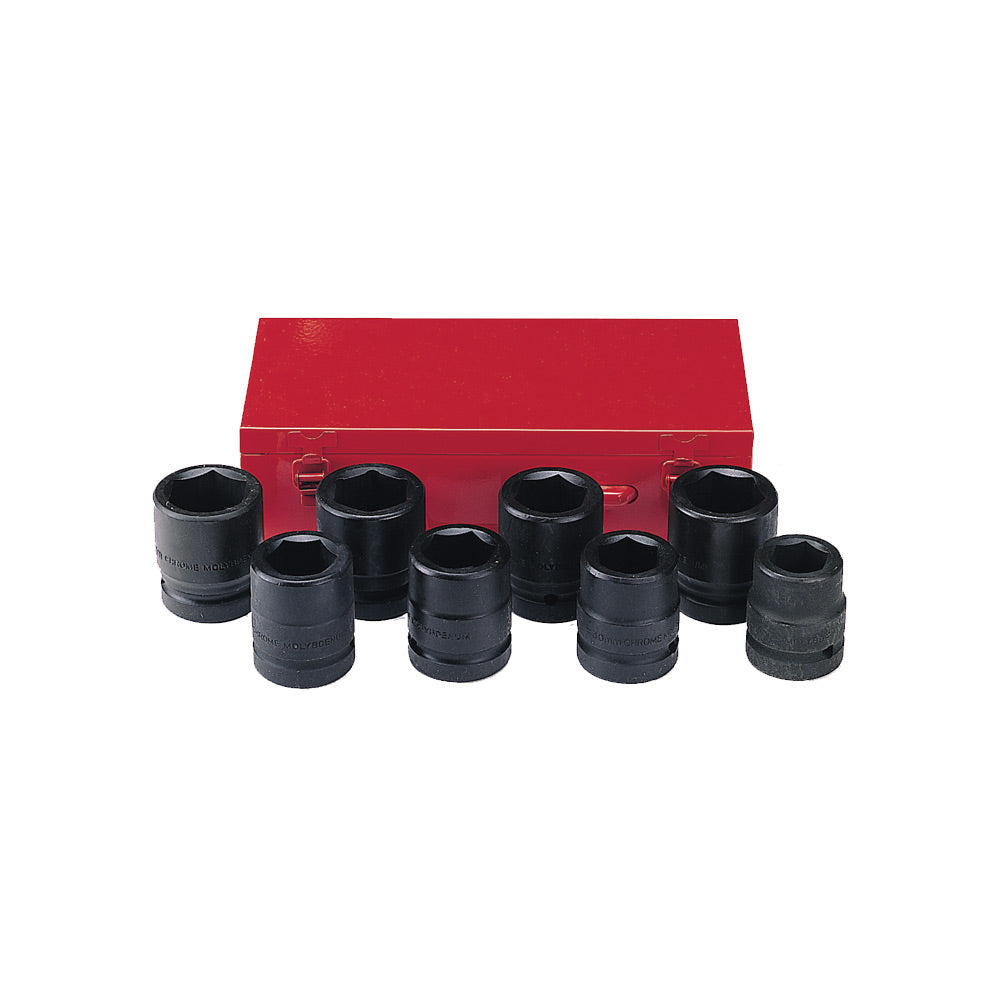 8pc 1"DR. Impact socket (SAE)